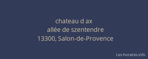 chateau d ax