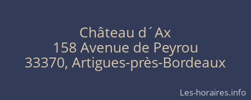 Château d´Ax