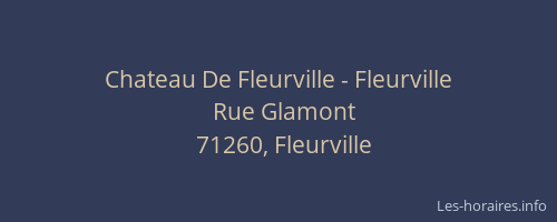 Chateau De Fleurville - Fleurville