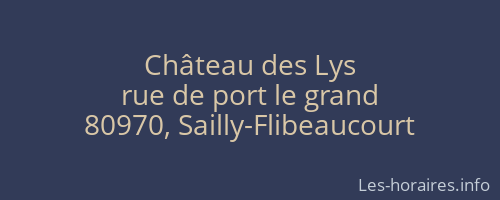 Château des Lys