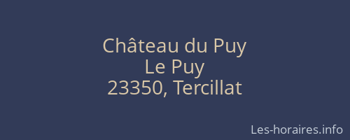 Château du Puy