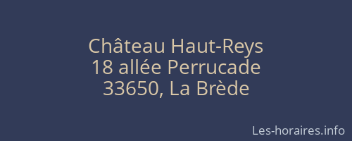 Château Haut-Reys