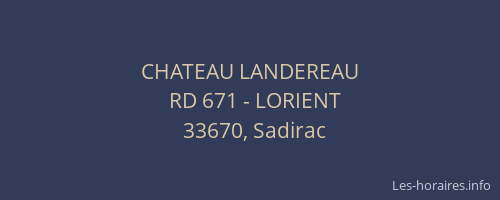 CHATEAU LANDEREAU