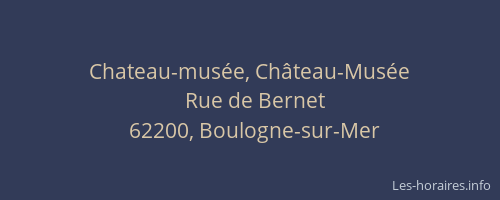 Chateau-musée, Château-Musée