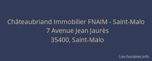 Châteaubriand Immobilier FNAIM - Saint-Malo