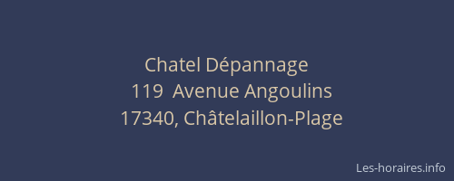 Chatel D&eacute;pannage