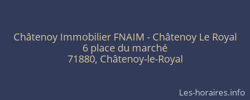 Châtenoy Immobilier FNAIM - Châtenoy Le Royal