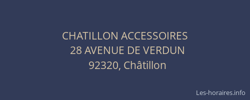 CHATILLON ACCESSOIRES
