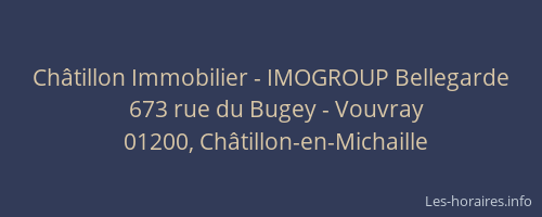 Châtillon Immobilier - IMOGROUP Bellegarde