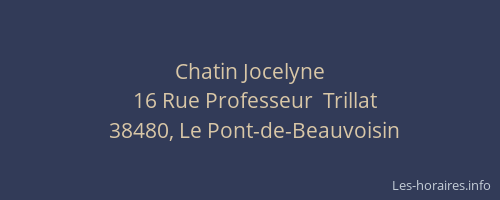 Chatin Jocelyne