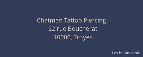 Chatman Tattoo Piercing