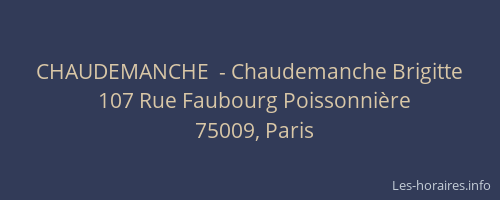 CHAUDEMANCHE  - Chaudemanche Brigitte
