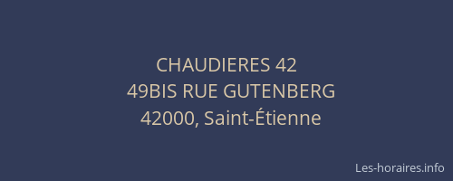 CHAUDIERES 42