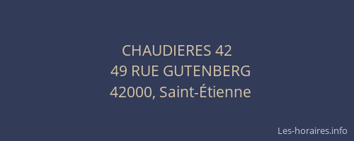 CHAUDIERES 42