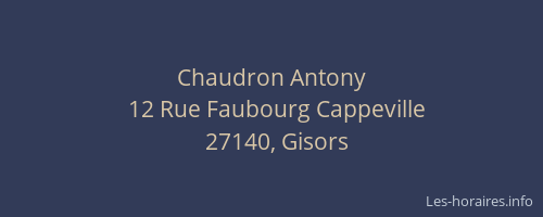 Chaudron Antony