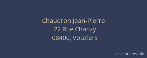 Chaudron Jean-Pierre
