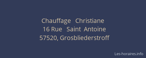 Chauffage   Christiane
