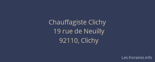 Chauffagiste Clichy