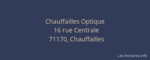 Chauffailles Optique