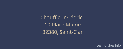 Chauffleur Cédric