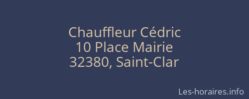 Chauffleur Cédric