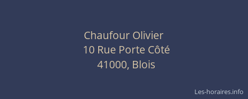 Chaufour Olivier