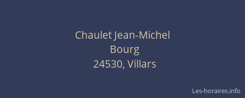 Chaulet Jean-Michel