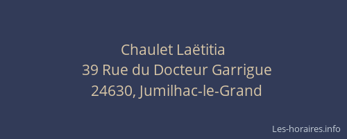Chaulet La&euml;titia