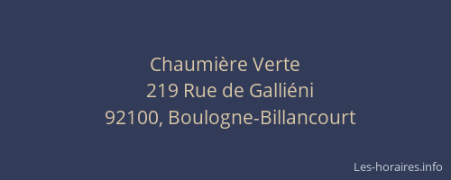 Chaumière Verte