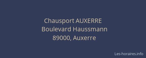 Chausport AUXERRE