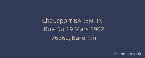 Chausport BARENTIN