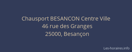 Chausport BESANCON Centre Ville
