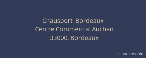 Chausport  Bordeaux