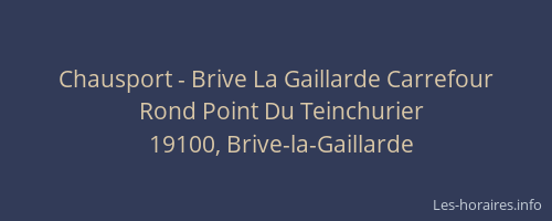 Chausport - Brive La Gaillarde Carrefour