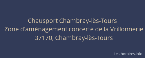 Chausport Chambray-l&egrave;s-Tours