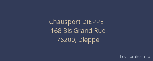 Chausport DIEPPE