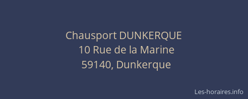 Chausport DUNKERQUE