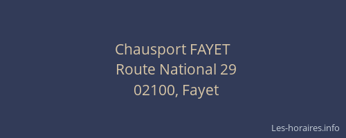 Chausport FAYET