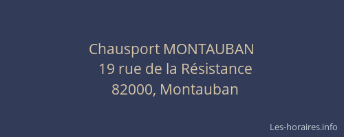 Chausport MONTAUBAN