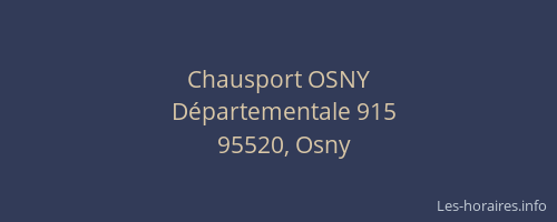 Chausport OSNY