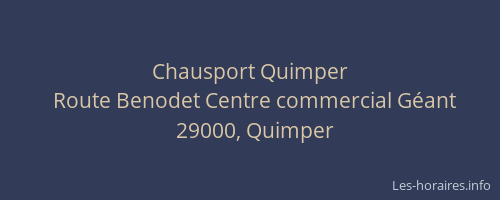 Chausport Quimper