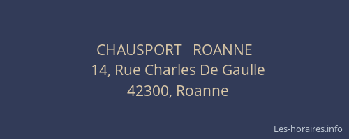 CHAUSPORT   ROANNE