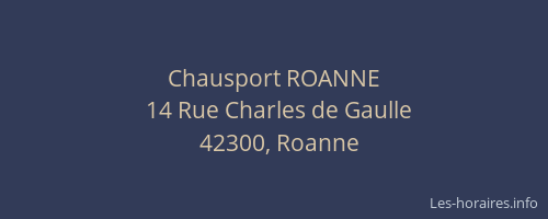 Chausport ROANNE