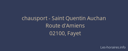 chausport - Saint Quentin Auchan