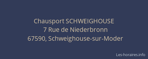 Chausport SCHWEIGHOUSE