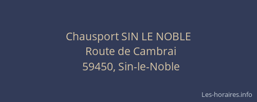 Chausport SIN LE NOBLE