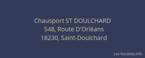 Chausport ST DOULCHARD