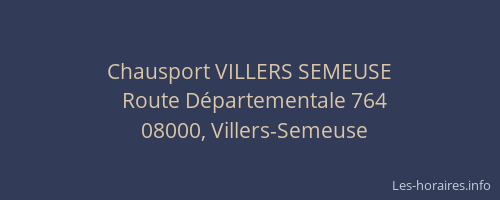 Chausport VILLERS SEMEUSE