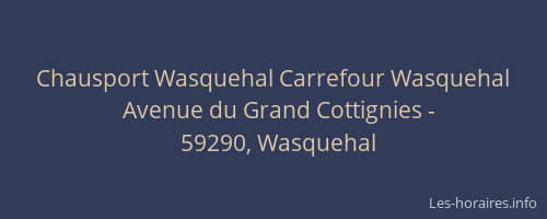 Chausport Wasquehal Carrefour Wasquehal