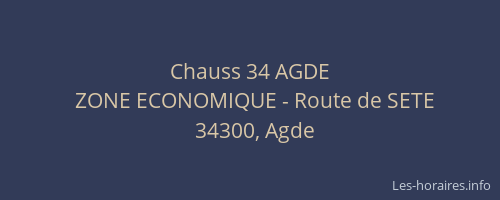 Chauss 34 AGDE